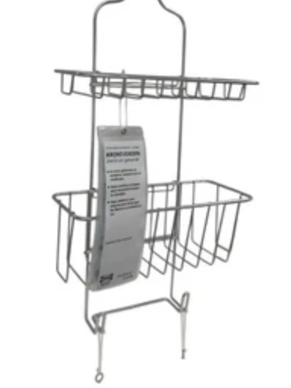 KROKFJORDEN 404.540.08  Shower caddy, two tiers, zinc plated, 10x21